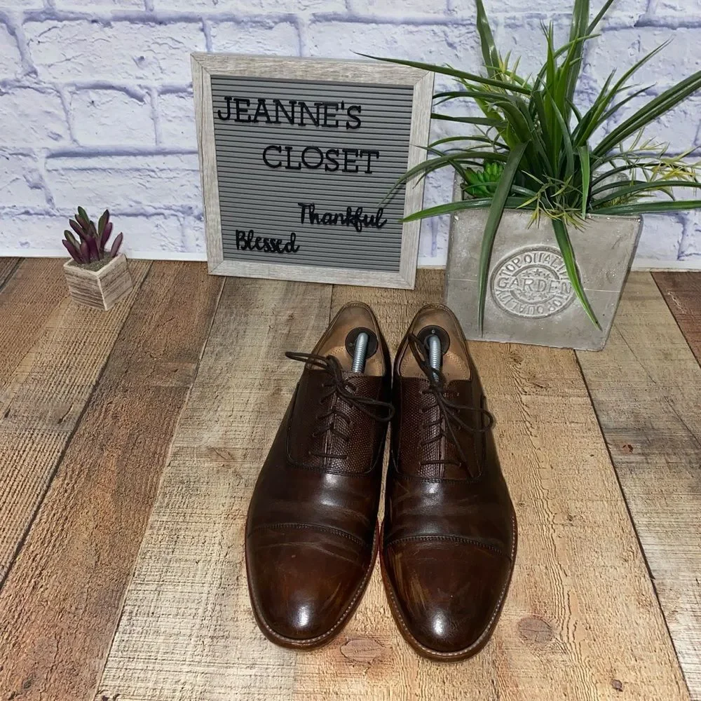 Warfield & Grand leather Oxfords cap toe dress shoe